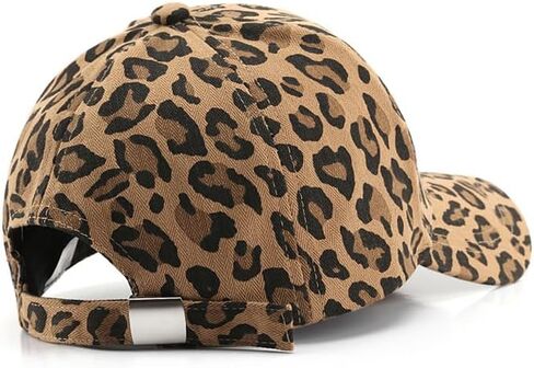 Spevert Baseball Hat with Leopard Pattern for Women Adjustable Dad Hat Unconstructed Plain Cap Outdoor Peaked Cap in Kuwait