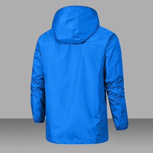 سترة المطر نساء مقاوم للماء معاطف المطر zip up في الهواء الطلق المشي لمسافات طويلة السترات الرياح مع غطاء محرك السيارة in Kuwait