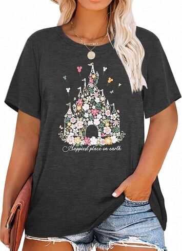 Plus Size Magical Shirts for Women Magical Tee Shirt Family Trip Vacation Tshirt Holiday Summer Graphic Tee Tops in Saudi Arabia