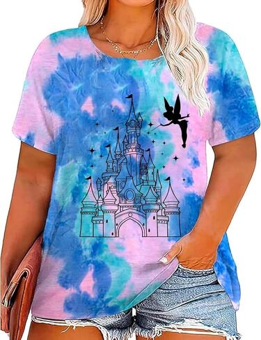 Plus Size Magical Shirts for Women Magical Tee Shirt Family Trip Vacation Tshirt Holiday Summer Graphic Tee Tops in Saudi Arabia
