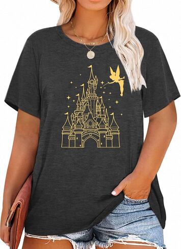 Plus Size Magical Shirts for Women Magical Tee Shirt Family Trip Vacation Tshirt Holiday Summer Graphic Tee Tops in Saudi Arabia