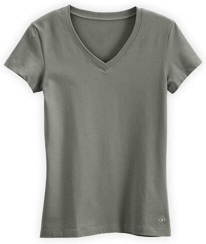 Women's Organic Pima Cotton Short Sleeve V-Neck T-Shirt in Kuwait