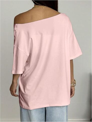 Wdirara Women's Off the Counter Jersey Shirt Leopard Number Tee Half Sleeve Eversive Top in Saudi Arabia