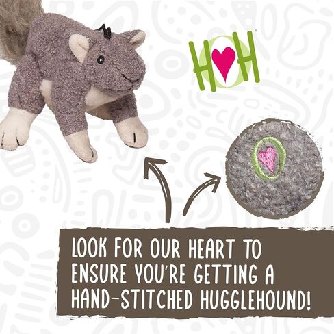 HuggleHounds Knottie Plush Dog Toy - Dog Stuffed Animal Toy, Puppy Toys, Squeaky Dog Toy for Small, Medium & Large Dogs, Durable Plush to Keep Them Busy - Sly Fox, Small in Saudi Arabia