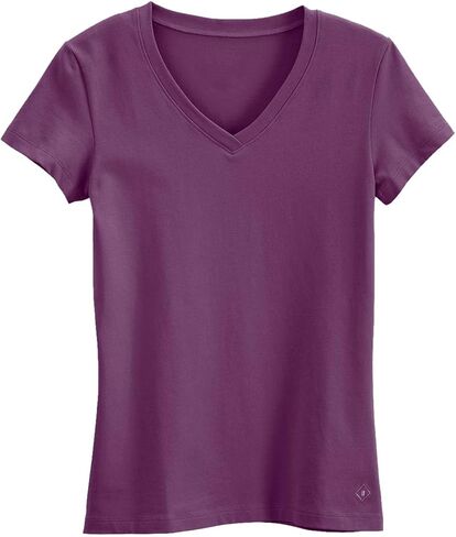 Women's Organic Pima Cotton Short Sleeve V-Neck T-Shirt in Kuwait