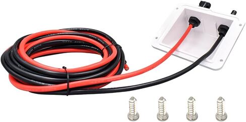 غدة دخول كابل الطاقة الشمسية ، 10 أقدام 10AWG كابل امتداد شمسي ناعم وموصل ، مقاومة للأشعة فوق البنفسجية دخول الكابلات غلاف الغدة على RV ، قارب ، العربة (أبيض 10 أقدام) in Kuwait