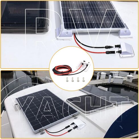 غدة دخول كابل الطاقة الشمسية ، 10 أقدام 10AWG كابل امتداد شمسي ناعم وموصل ، مقاومة للأشعة فوق البنفسجية دخول الكابلات غلاف الغدة على RV ، قارب ، العربة (أبيض 10 أقدام) in Kuwait