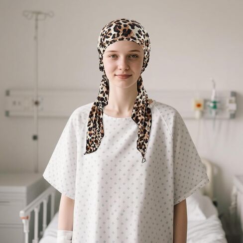 Docila قبل ربط Chemo Aways Women Fashion Print Curved Cover Cover Cap Cap Cancer Cancer Hair Hair Turban Beanie Hats in Kuwait