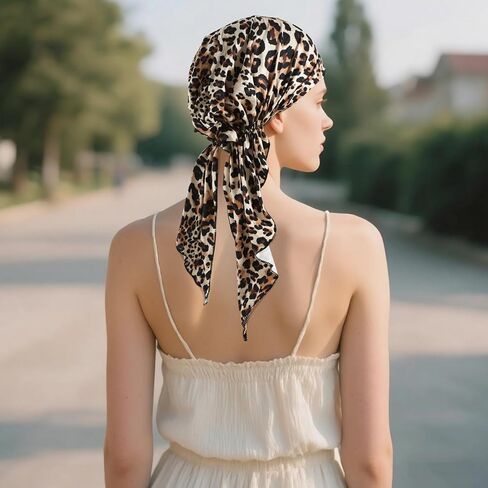 Docila قبل ربط Chemo Aways Women Fashion Print Curved Cover Cover Cap Cap Cancer Cancer Hair Hair Turban Beanie Hats in Kuwait