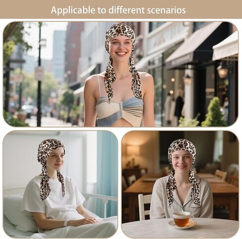 Docila قبل ربط Chemo Aways Women Fashion Print Curved Cover Cover Cap Cap Cancer Cancer Hair Hair Turban Beanie Hats in Kuwait