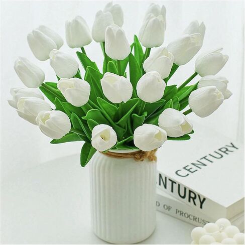 10pcs مفتوحة جزئيا الزنبق الاصطناعي 15.5 "PU الزهور الاصطناعية للهدايا العائلة هدايا DIY ترتيب الزهور الزهور في المنزل المطبخ مكتب حفلات الزفاف in Kuwait