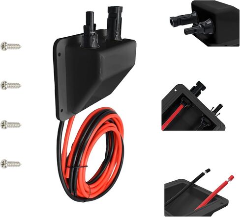 غدة دخول كابل الطاقة الشمسية ، 10 أقدام 10AWG كابل امتداد شمسي ناعم وموصل ، مقاومة للأشعة فوق البنفسجية دخول الكابلات غلاف الغدة على RV ، قارب ، العربة (أبيض 10 أقدام) in Kuwait