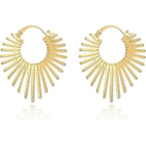 Sun Earrings Gold Dangle Statement Earrings for Women in Saudi Arabia