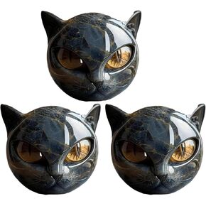 Luxury Black Cat Stone Sculpture – Elegant Home Décor & Gift-Ready Art Piece, Hand-Carved Crystals and Healing Stones Carved, for Cat Lovers (1*pcs) in Saudi Arabia