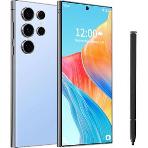 هاتف C24 Ultra Unlocked ، 8GB+256GB MEMORY Android 14.0 الهاتف الذكي ، 6.8 "HD الهاتف الخليوي ، 6800mAh Battey/Octa Core CPU/Face ID/GPS/Dual Sim 5G الهاتف (أسود) in Kuwait