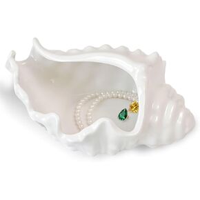 Ceramic Jewelry Dish Tray, Cute Ashtray, Jewlery Dish, Ring tray, Trinket Plate for Earrings Necklaces Bracelets Keys,Small Conch jewelry tray, Jewelery Dish Decorative Gift for Home Decor in Saudi Arabia