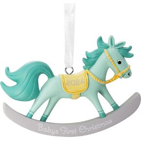 Hallmark Baby's First Rattle Blue 2024 Christmas Ornament, Premium Metal in Saudi Arabia