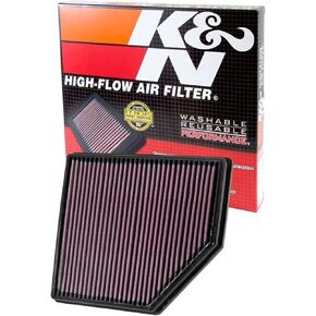 K&N Engine Air Filter: Reusable, Clean Every 75,000 Miles, Washable, Replacement Car Air Filter: Compatible with 2006-2016 Volvo (S60, V60, XC60, S60 II, S80, S80L, V70 II, III, XC 70, 70 II), 33-2418 in Kuwait