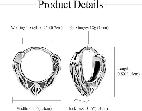 Celtic Knot Hexagon Rhombus Hoops Earrings for Women Men, Stainless Steel Punk Geometric Huggie Earrings Jewelry in Saudi Arabia