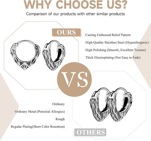 Celtic Knot Hexagon Rhombus Hoops Earrings for Women Men, Stainless Steel Punk Geometric Huggie Earrings Jewelry in Saudi Arabia