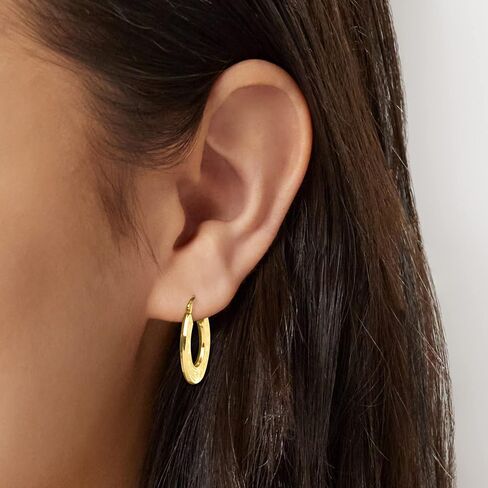 Ross-Simons 10kt Yellow Gold Greek Key Hoop Earrings in Saudi Arabia