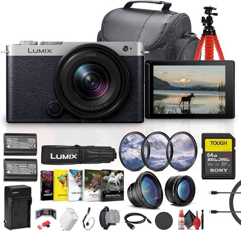 Panasonic Lumix S9 Full Frame Mirrorless Camera with 18-40mm f/4.5-6.3 Lens, Compact, Lightweight (Orange) (DC-S9ND) + 64GB Memory Card + Photography Software + DMW-BLK22 + More in Saudi Arabia