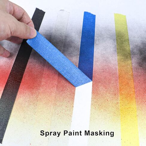 3 Pack White Painters Tape - Masking Tape 1 Inch Wide - Multi-Surface, Smart Adhesion, Indoor & Outdoor - 270FT Total - Paint Tape for Artist, DIY, Labeling, Art, Car, General Purpose (#3910) in Saudi Arabia