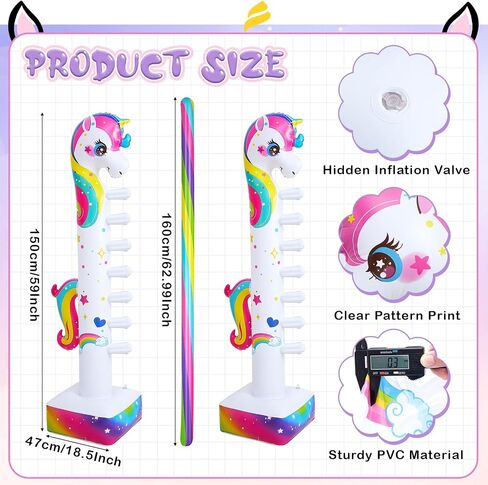 Poen Mermaid Inflatable Limbo Game Summer Inflatable Limbo Party Game for Kids Adults Family Carnival Game Limbo Stick for Indoor Outdoor Beach Pool Themed Party Favors Holiday Activities Supplies in Saudi Arabia