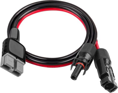 XRDS -RF Solar Panel Charge Cable 50A with Anderson-Style High-Amperage Connector, 10AWG Heavy-Duty Extension Cord for Solar Power Systems, RVs, and Off-Grid Applications 1FT in Kuwait