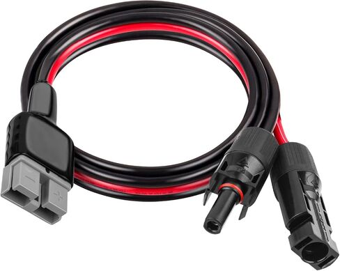 XRDS -RF Solar Panel Charge Cable 50A with Anderson-Style High-Amperage Connector, 10AWG Heavy-Duty Extension Cord for Solar Power Systems, RVs, and Off-Grid Applications 1FT in Kuwait