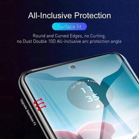 [2 Pack Ultra High Definition Hydrogel Screen Protector for Samsung Galaxy Z Flip4 / Galaxy Z Flip 4 5G, Upgraded Non-breakable Flexible Protector Film [Scratch Resistant][Bubble Free] in Kuwait