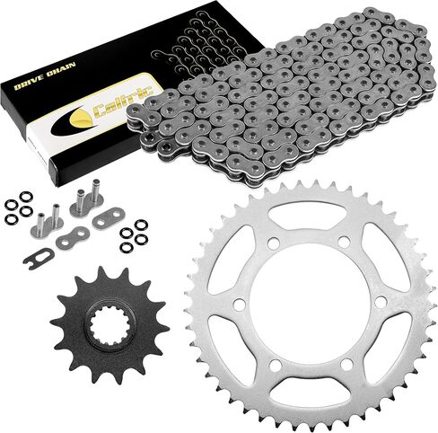 Caltric O-Ring Drive Chain & Sprockets مجموعة متوافقة مع Kawasaki EX250-J Ninja 250R 2008-2012 in Saudi Arabia