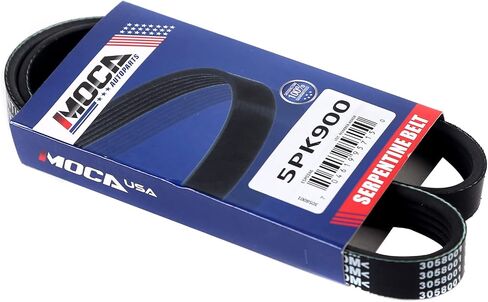 MOCA 5PK900 EPDM Serpentine Belt fits for BMW 1998-2000 Z3 2.8L, 1999-2002 Z3 2.5L, 2001-2002 Z3 3.0L, 2001-2002 Z3 3.2L, for Ford 1987-1988 EXP 1.9L, for Hyundai 2003-2005 Santa Fe 3.5L in Saudi Arabia
