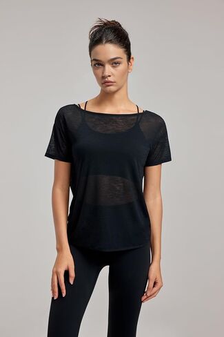 Altiland Open Back Procleout Tirt for Woman ، Ultra-Soft Quick Dry Athletic Tee Yoga تشغيل قمم قصيرة الأكمام in Kuwait