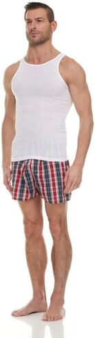 BILLIONHATS 48 Pack of Mens Cotton Undershirt, Ribbed Tank Top A Shirt White Assorted Sizes S-XL, Wholesale Bulk in Saudi Arabia