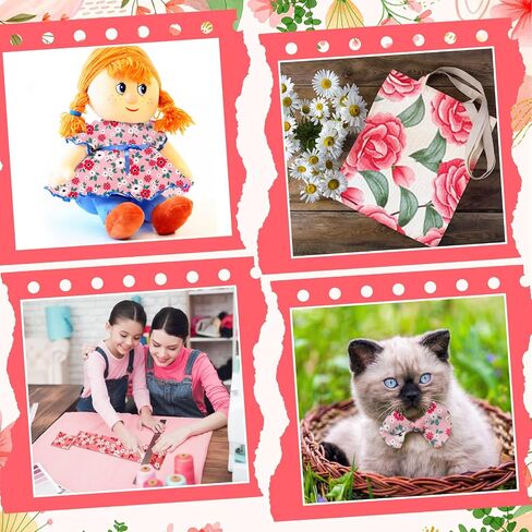 Ganeen 60 PCS Cotton Jelly Valentine's Day Fabric Flock Heart Fabric Strips Valentine's Day Skilting Roll for Gract Cloth Craft DIY ، 12 Styles in Kuwait