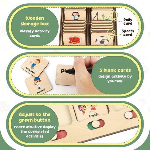 Joyreal Visual Schedule for Kids, Morning Bedtime Routine Chart for for Toddlers, Daily schedule behavior chore chart with 135 Cards for Home School in Saudi Arabia