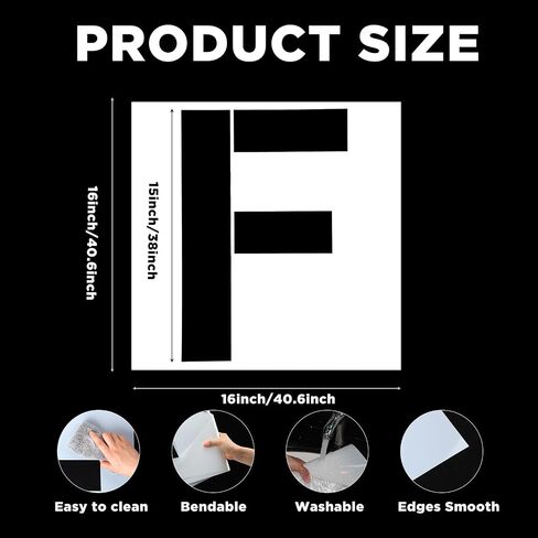 36 Pieces Large Letter Stencils Number Stencils Reusable Alphabet Stencils Numbers Templates Art Craft Stencils for Wood Wall Rock Fabric Signage Chalkboard Painting DIY Projects (19 Inch) in Saudi Arabia