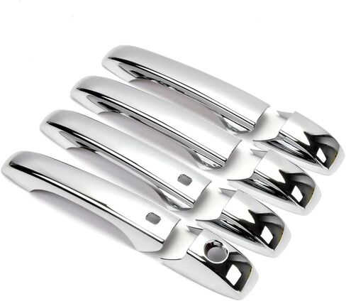 Dreamseek Door Handle Cover Compatible Jeep Grand Cherokee Patriot Compass 07-13, Chrysler 200 300 Sebring, Dodge Avenger Caliber Magnum Durango Grand Caravan Molding Chrome Trim W/O Smart Keyhole in Saudi Arabia