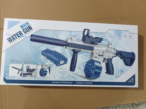 Electric Water Gun,Squirt Gun Toy,Automatic Water Gun Long Range Blaster Up To 32 FT,Outdoor Pool Party Shooting Game Toy With 2 Water Tanks & 2 Kits Batteries,Ideal Summer Toy Gift for Kids & Adults. in Saudi Arabia