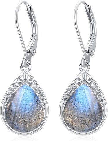 Teardrop Earrings for Women Celtic Filigree Drop Earrings Sterling Silver Leverback Jewelry Christmas Gifts for Women Mom in Kuwait