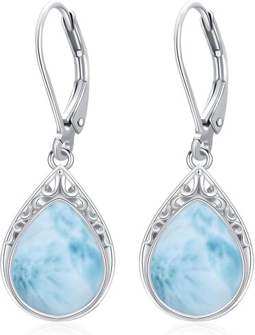 Teardrop Earrings for Women Celtic Filigree Drop Earrings Sterling Silver Leverback Jewelry Christmas Gifts for Women Mom in Kuwait