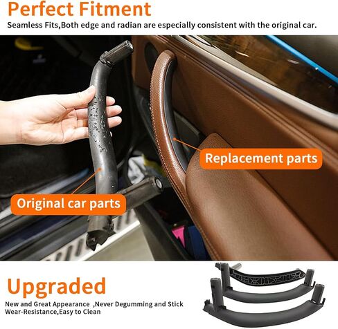 Automobile Door Handles Cover Fit for BMW X5 F15 F85 14-18 / X6 F16 F86 15-19 Car Interior Door Pull Handles Replace Cover 50i M Sport 35d 35i 40e 50i (Black) in Saudi Arabia