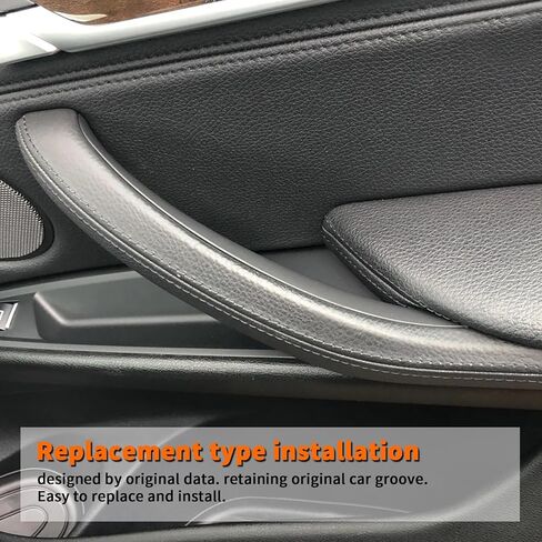 Automobile Door Handles Cover Fit for BMW X5 F15 F85 14-18 / X6 F16 F86 15-19 Car Interior Door Pull Handles Replace Cover 50i M Sport 35d 35i 40e 50i (Black) in Saudi Arabia