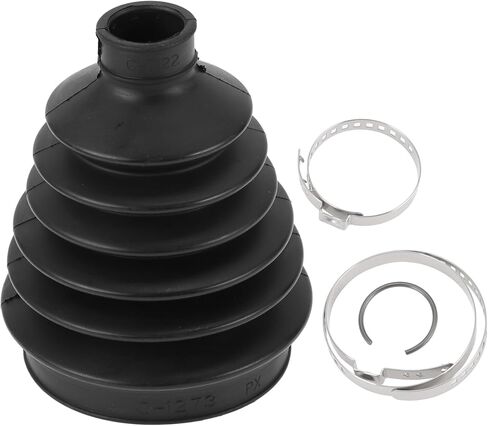 1 Set CV Joint Boot Kit for Mitsubishi Montero 2001-2006 Outer Constant Velocity Joint Boot W/Clamps No.MR528639 Black Rubber in Saudi Arabia