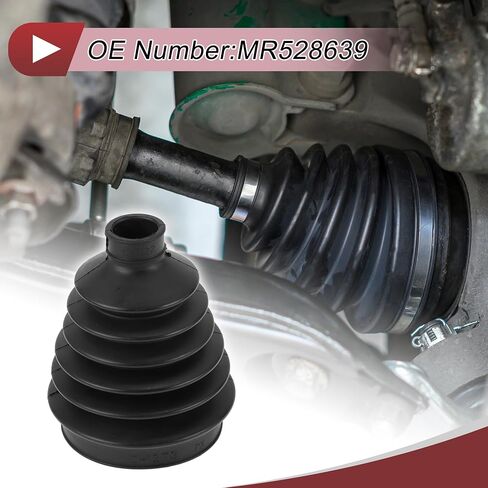 1 Set CV Joint Boot Kit for Mitsubishi Montero 2001-2006 Outer Constant Velocity Joint Boot W/Clamps No.MR528639 Black Rubber in Saudi Arabia