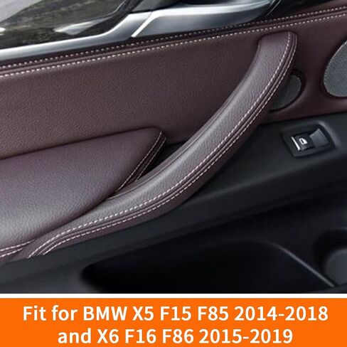 Automobile Door Handles Cover Fit for BMW X5 F15 F85 14-18 / X6 F16 F86 15-19 Car Interior Door Pull Handles Replace Cover 50i M Sport 35d 35i 40e 50i (Black) in Saudi Arabia
