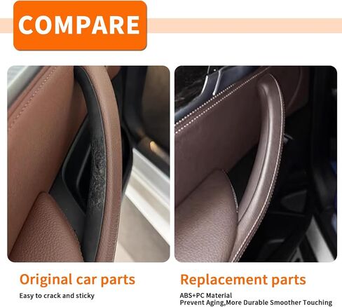 Automobile Door Handles Cover Fit for BMW X5 F15 F85 14-18 / X6 F16 F86 15-19 Car Interior Door Pull Handles Replace Cover 50i M Sport 35d 35i 40e 50i (Black) in Saudi Arabia