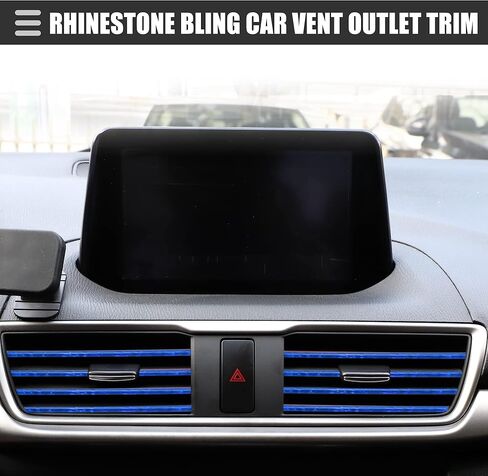 Motoforti Universal Car Vent Outlet Trims, Car Interior Accessories, Air Conditioner Vent Outlet Trim Decoration Strip, PVC, Purple, 40 Pcs in Saudi Arabia