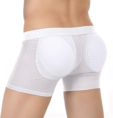 Men's Padded Underwear, Men's Breathable Butt Lifting Boxer Briefs with Removable Pads in Saudi Arabia